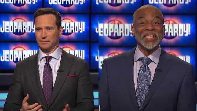 Jeopardy! executive producer Mike Richards; Jeopardy! guest host LeVar Burton