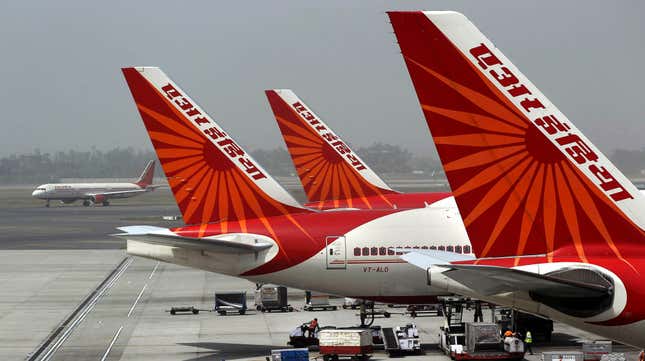 A 2011 photo of Air India planes at Indira Gandhi International Airport in New Delhi, India