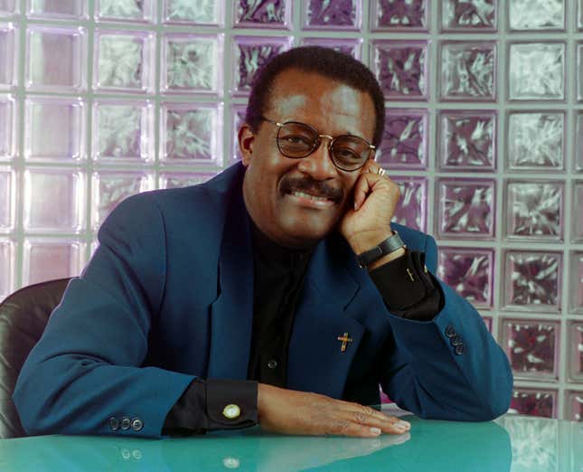 Attorney Johnnie Cochran inside his offices, March 15, 1996 in Los Angeles, California.