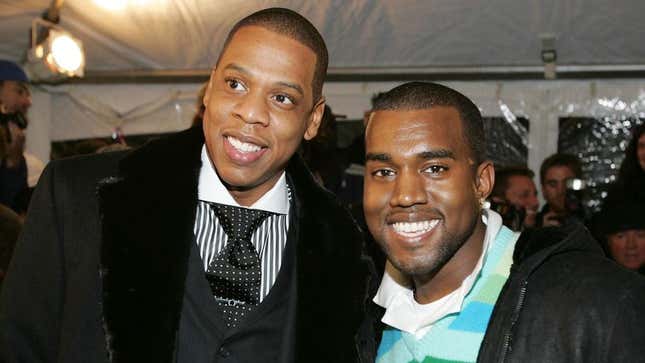 Image for article titled Kanye West and Jay-Z&#39;s Weird and Complicated Relationship Through the Years