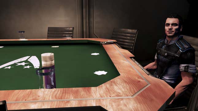 Kaidan sits at a poker table.