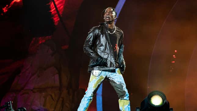 Travis Scott performs at Day 1 of the Astroworld Music Festival at NRG Park on Friday, Nov. 5, 2021, in Houston. Several families of the 10 people who died from injuries in the crush of fans at the Astroworld festival have turned down an offer by headliner Scott to pay for their loved ones’ funeral costs.