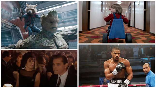 Clockwise from top left: Guardians Of The Galaxy Vol. 3 (Disney), The Shining (Warner Bros.), Creed (Warner Bros.), Goodfellas (Warner Bros.)