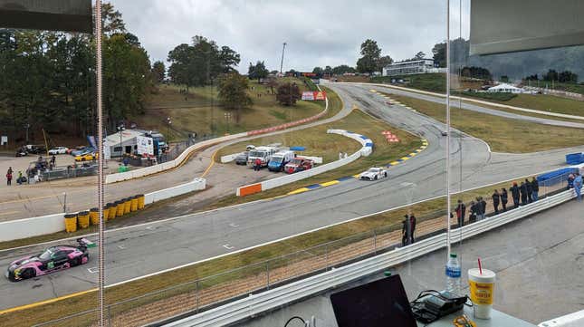 Road Atlanta vista desde el centro de prensa