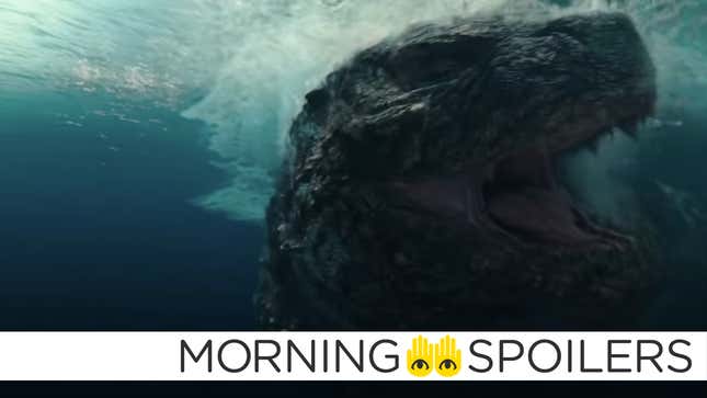 Godzilla finds his morning swim rudely interrupted by some military ships.