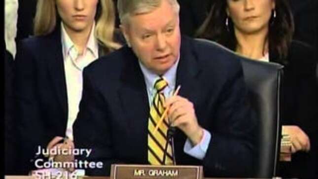 Lindsey Graham Just Asked Loretta Lynch If Gay Marriage Is Like Polygamy