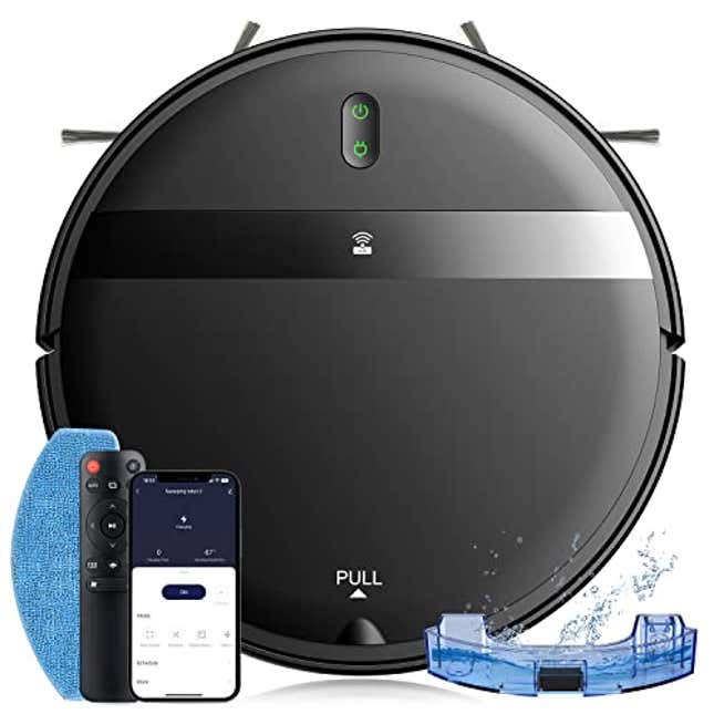 Image for article titled Take 74% Off the MANVINS Robot Vacuum and Mop Combo