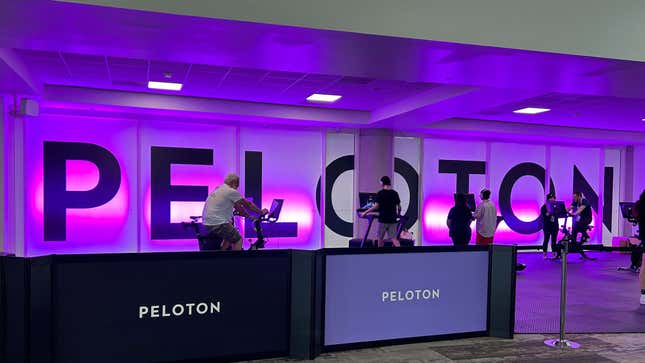 The Peloton installation at TwitchCon. 