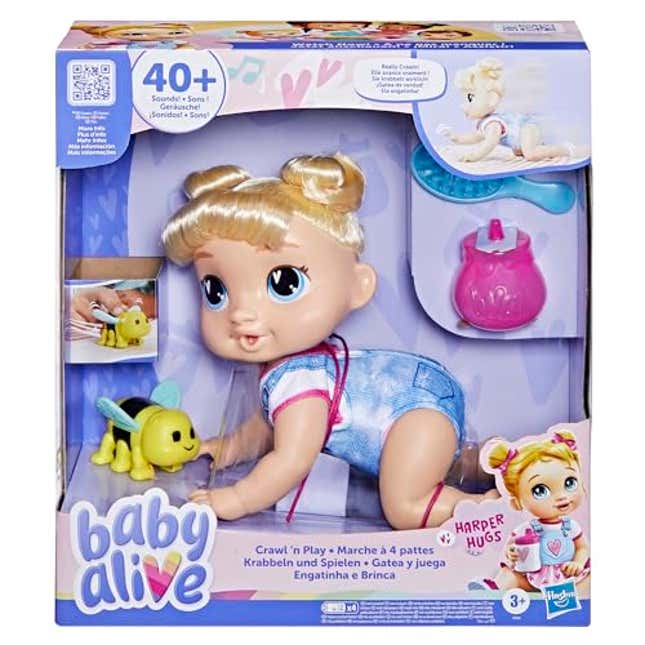 Image for article titled Baby Alive Crawl &#39;n Play Harper Hugs Electronic Crawling Baby Doll Set, Now 30% Off