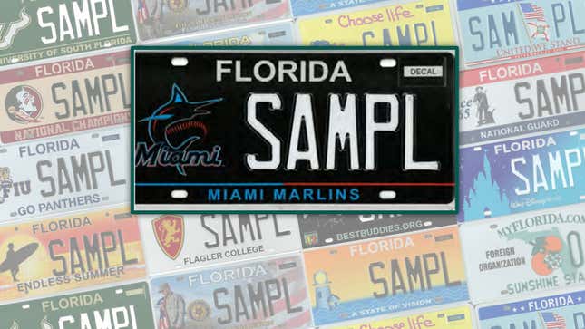 An image showing a personalised license plate design from Florida