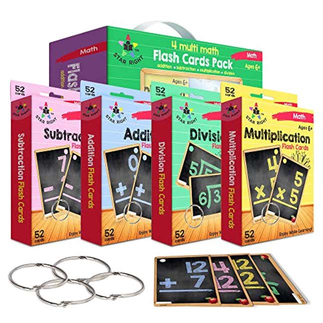 Image for article titled Star Right Math Flash Cards Set of 4, Now 27% Off