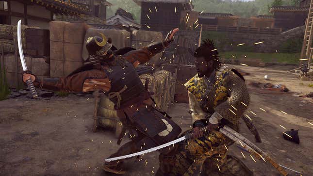 Yasuke attacks an enemy.