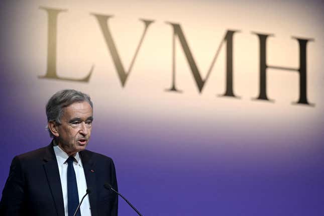 Bernant Arnault's net worth falls as LVMH struggles