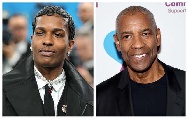 Image for article titled You'll Never Guess Which Rap Songs Made it to Denzel Washington's Playlist, According to A$AP Rocky