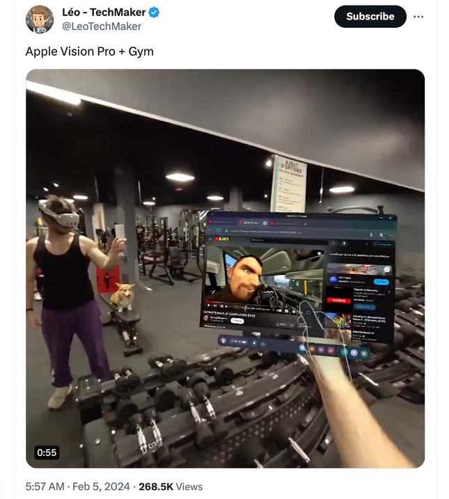 Image for article titled Here Are the Wildest Ways People Have Been Using Their Apple Vision Pro