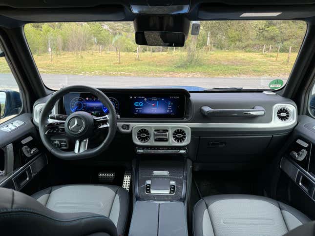 Interior of a Mercedes-Benz G580 EV