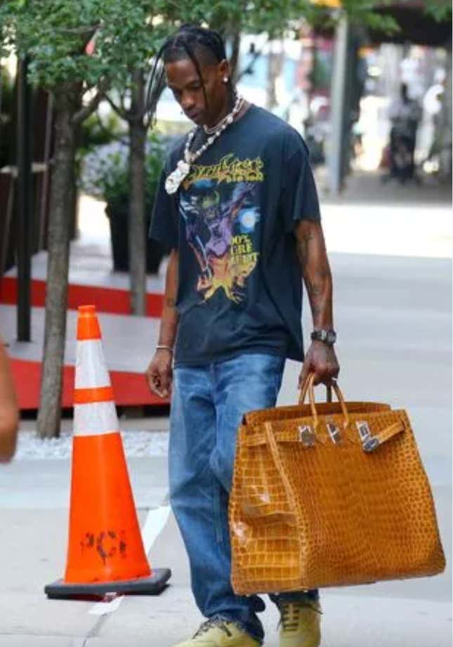 Image for article titled Travis Scott, A$AP Rocky and Other Male Rappers Who Rock Designer Purses