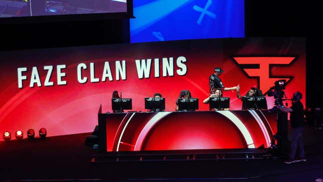 FaZe Clan wins a game during a Call of Duty tournament in London in May 2019.