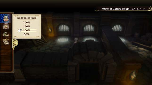 A difficulty option lets the player adjust how frequently random fights occur.