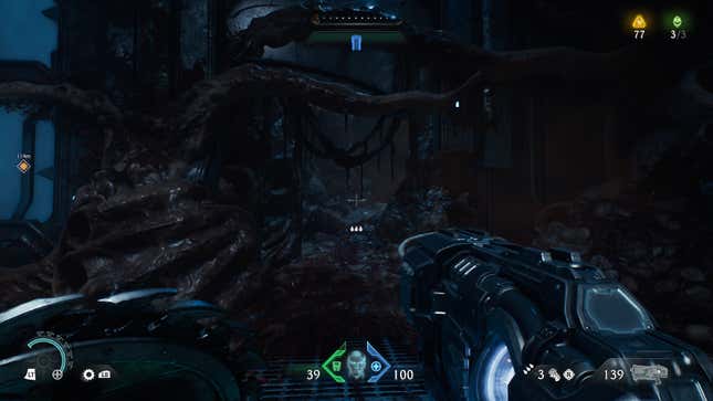 The player looks at the location of a collectible.