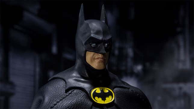 Image for article titled I&#39;m Haunted By The Eyes Of The New Michael Keaton Batman Figure