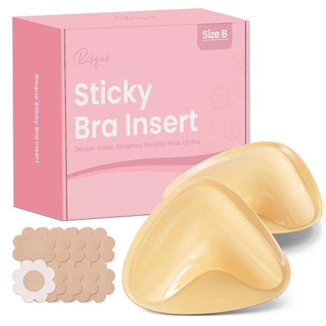 Image for article titled Double Sided Sticky Bra Inserts Reusable | Push Up Lift Self-Adhesive Pads for Strapless, Now 15% Off