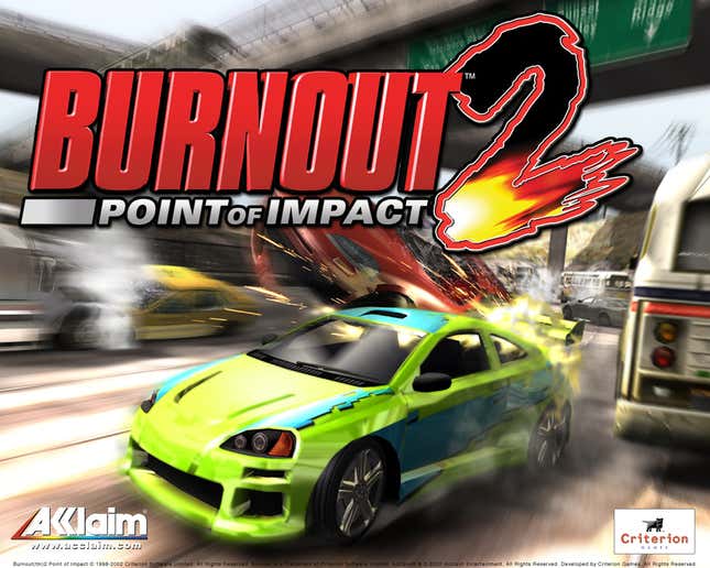 Burnout 2: Point of Impact cover with Custom Coupe