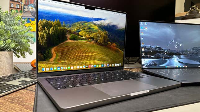 Image for article titled Apple MacBook Pro 14 Versus Dell XPS 14: Who Wins on Comfort and Creativity?