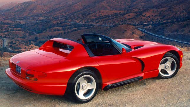 A photo of a red Dodge Viper. 