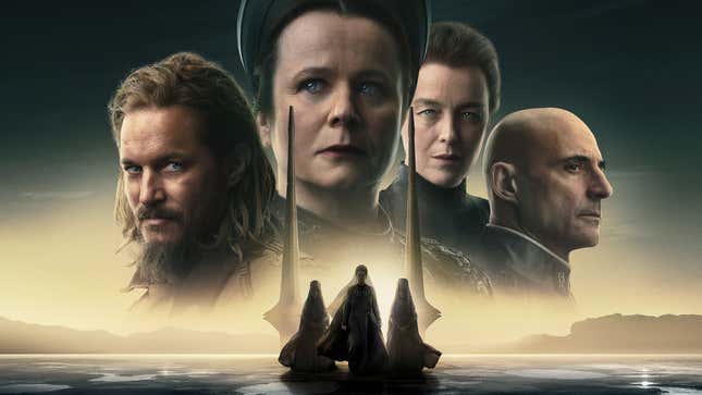 Dune: Prophecy's main characters appear on its poster art.