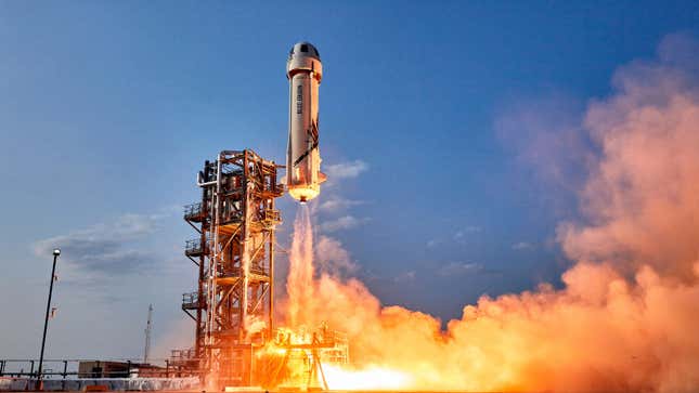 The Blue Origin New Shepherd space craft launches