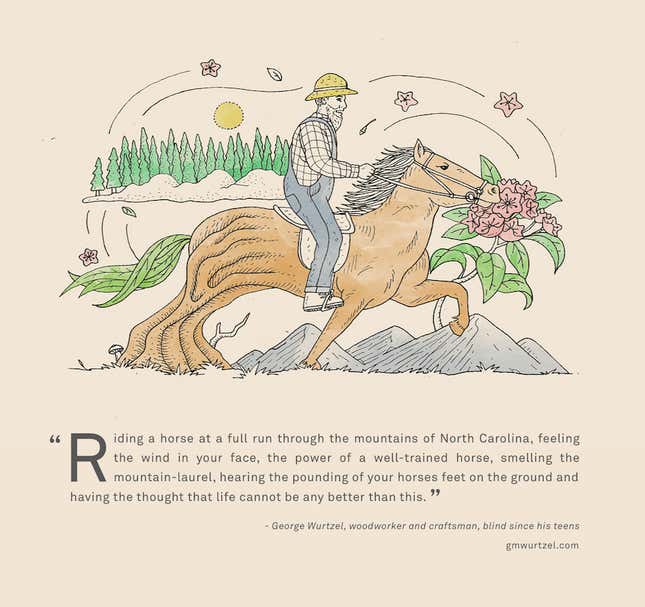 Image for article titled In intricate drawings, an illustrator recreates the “sensory enchantment” experienced by blind travelers
