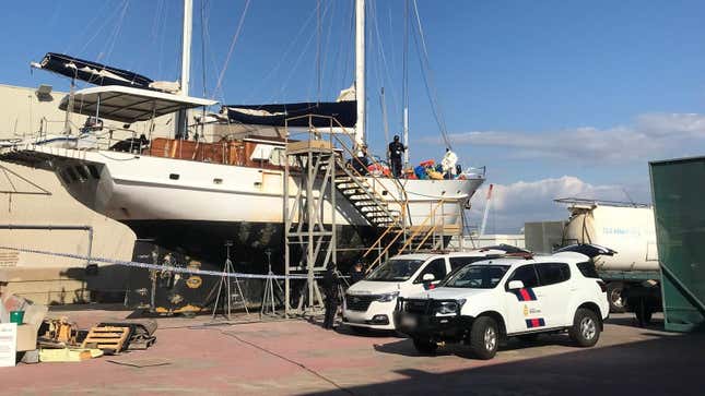 Seized cocaine yacht