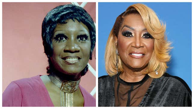 Patti LaBelle, 1970, left; Pattie LaBelle, 2022.