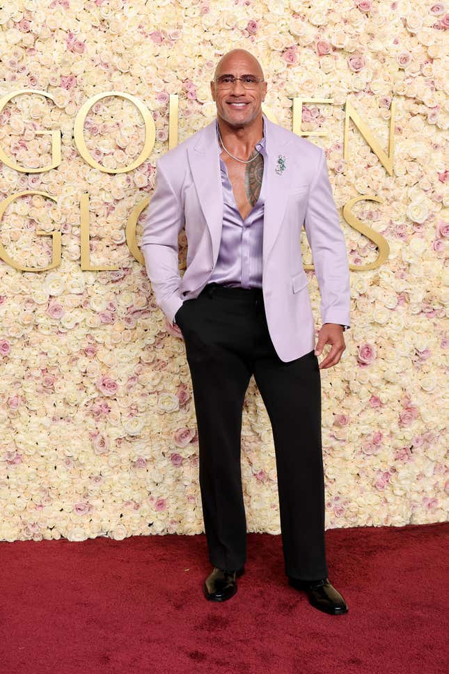 Dwayne Johnson attends the 82nd Annual Golden Globe Awards at The Beverly Hilton on January 05, 2025 in Beverly Hills, California.