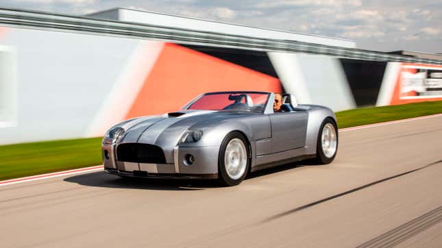 Chris Theodore behind the wheel of the Cobra concept.