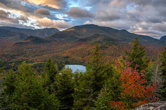 Adirondacks with Heart Lake below, Upstate New York