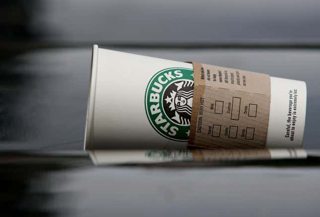 Image for article titled Starbucks stock sinks 7% because this earnings report was brutal