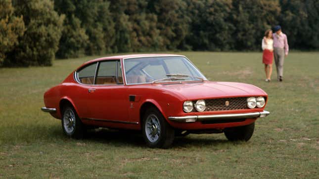 Front 3/4 view of a red Fiat Dino Coupe