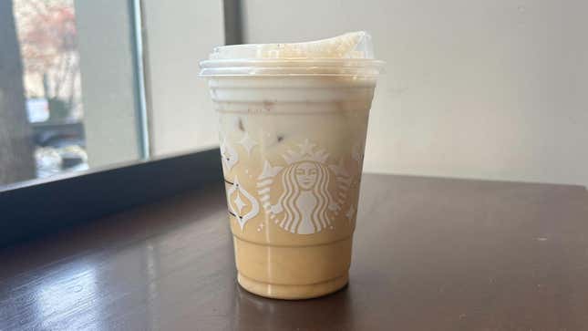 Iced Gingerbread Oatmilk Chai Latte {Starbucks Copycat Recipe}