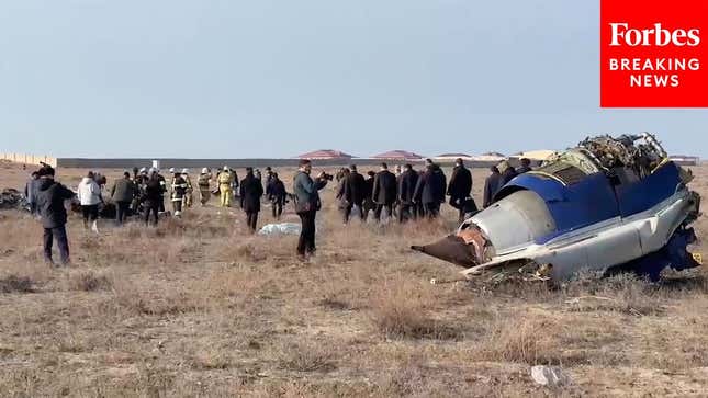 Azerbaijan Airlines crash that landed in Aktau