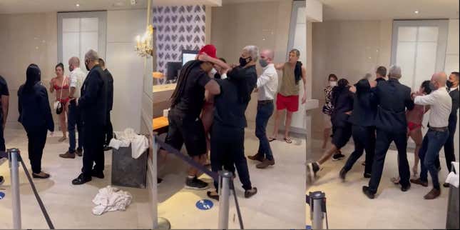 Image for article titled Karen Attacks a Black Man After He Was Allegedly Served First at a Hilton Hotel in Rio De Janeiro