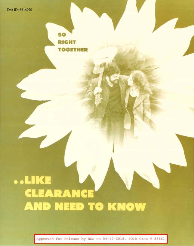 Image for article titled Cold War-era office posters from NSA’s archives shows a hundred ways to say “shhh”