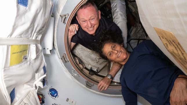 A photo of NASA astronauts Butch Wilmore and Suni Williams.