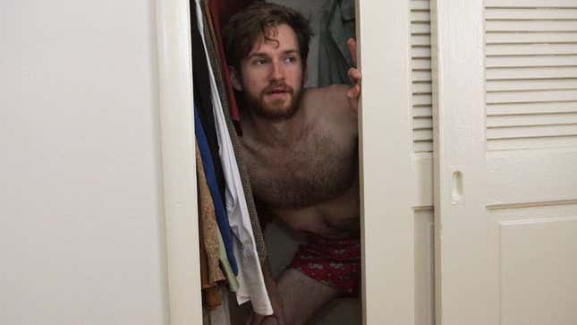 Image for article titled Study: 73% Of Bedroom Closets Have Wife’s Boy Toy Crouched Naked Inside