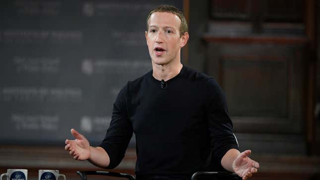 Meta CEO Mark Zuckerberg speaks at Georgetown.