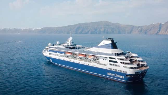 An image of the Gemini cruise ship at sea. 