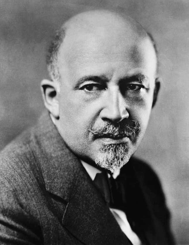 William Edward Burghardt DuBois (1868-1963), American educator and writer and one of the founders of the National Association for the Advancement of Colored People 