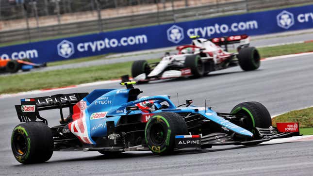 Esteban Ocon's number 31 Alpine car in the Turkish Grand Prix 