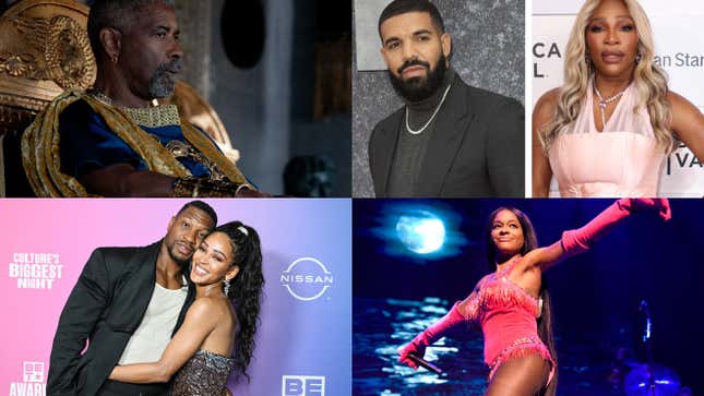 Image for article titled Amazing Celeb Childhood photos, Meagan Thee Stallion&#39;s Shady &#39;Family Feud&#39; Question, Black Twitter Reacts To Denzel Washington&#39;s &#39;Gladiator II&#39; Trailer, Serena Williams Shares Her Thoughts On &#39;Not Like Us&#39; and More